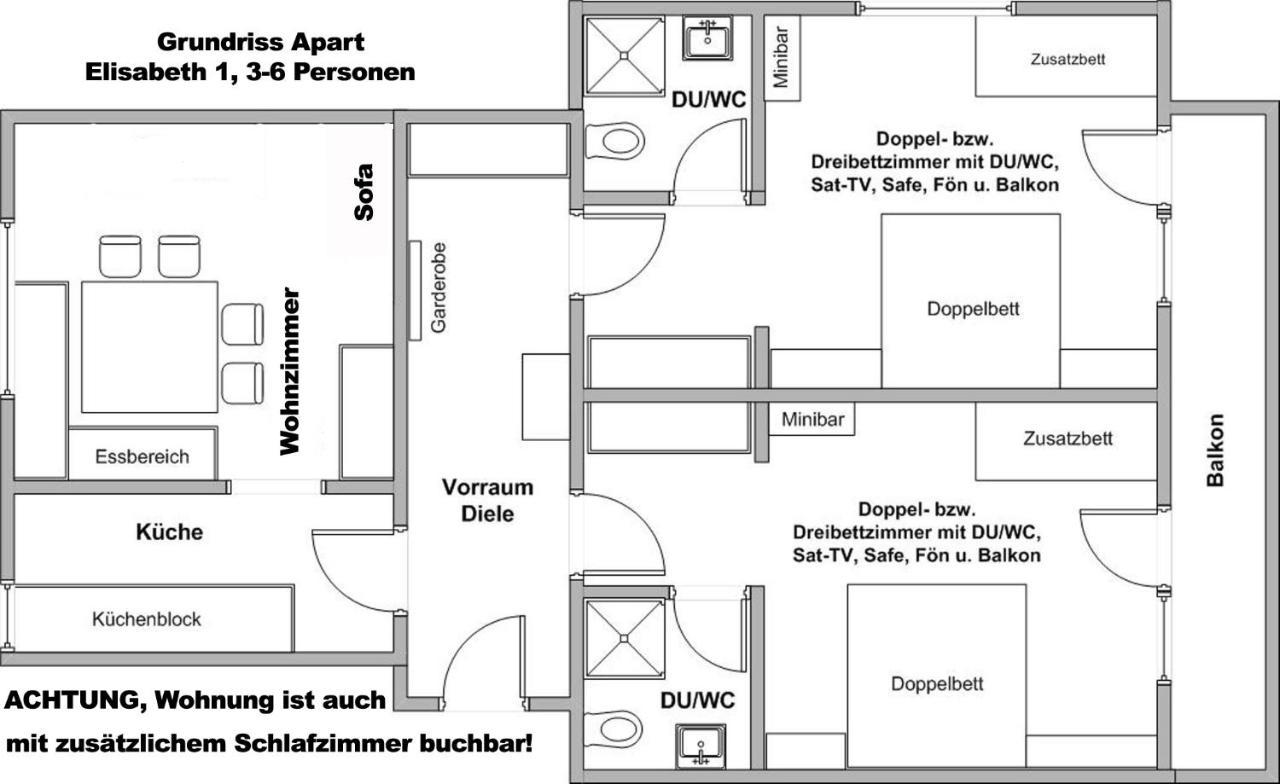 "Apart Elisabeth" Inkl Silvretta Premium Summercard See Bagian luar foto